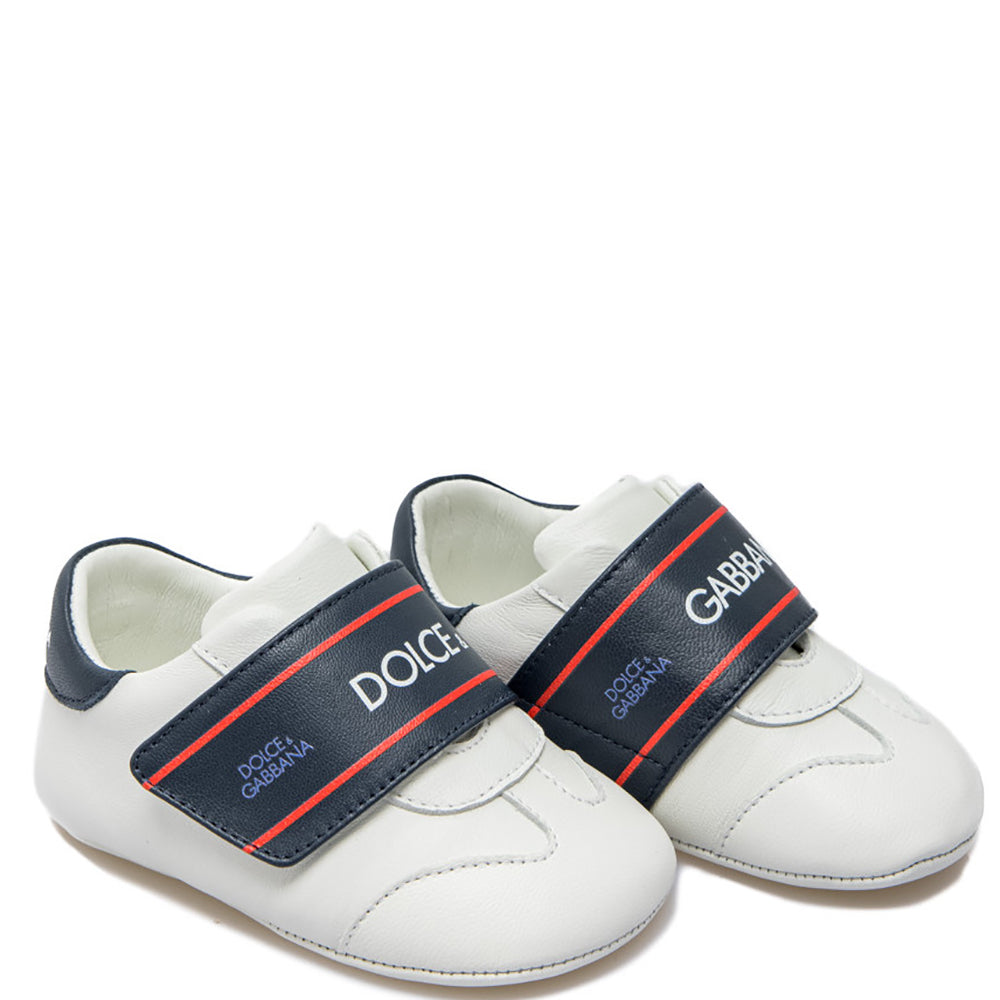 Dolce &amp; Gabbana Baby Boys Strap Trainers White