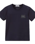 Dolce & Gabbana Baby Boys Badge Logo T-Shirt Navy