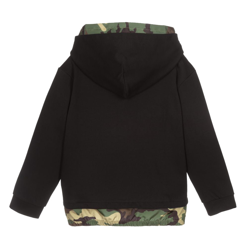 Dolce &amp; Gabbana Boys Double Lined Hoodie Black