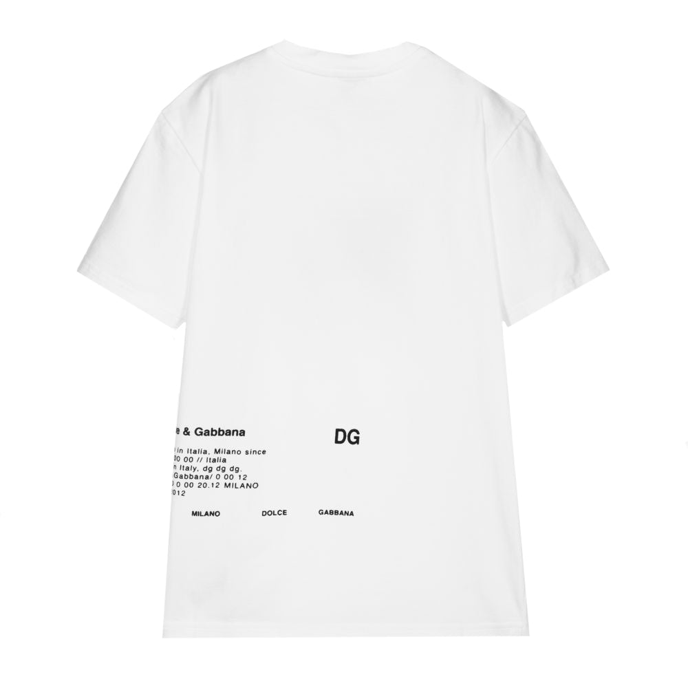 Dolce &amp; Gabbana Boys White Spray Logo T-Shirt