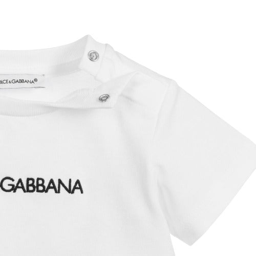 Dolce &amp; Gabbana Unisex Baby Logo T-Shirt White