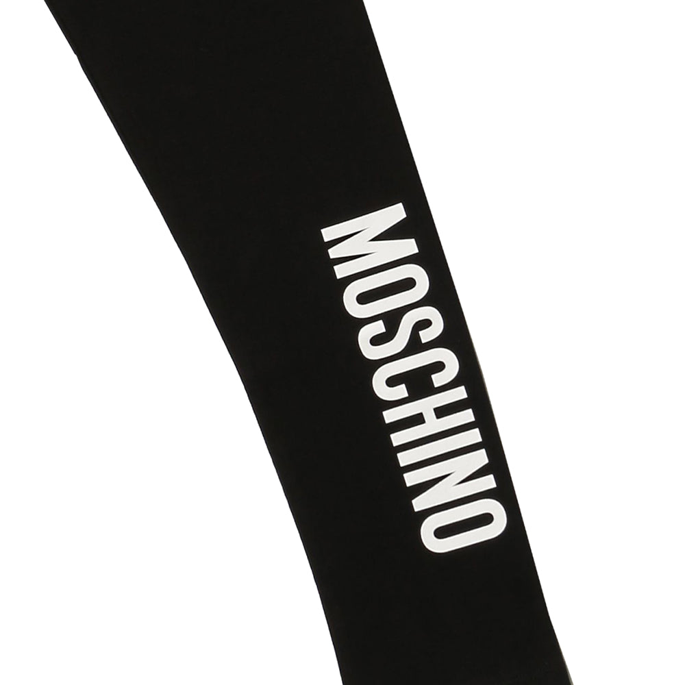 Moschino Girls Logo Leggings Black