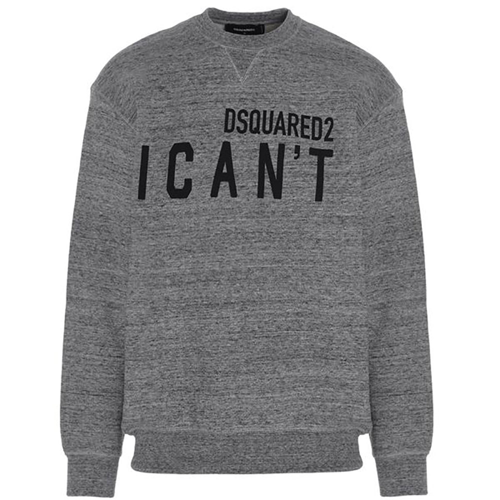 Dsquared2 Men&#39;s &quot;I CAN&#39;T&quot; Sweatshirt Grey