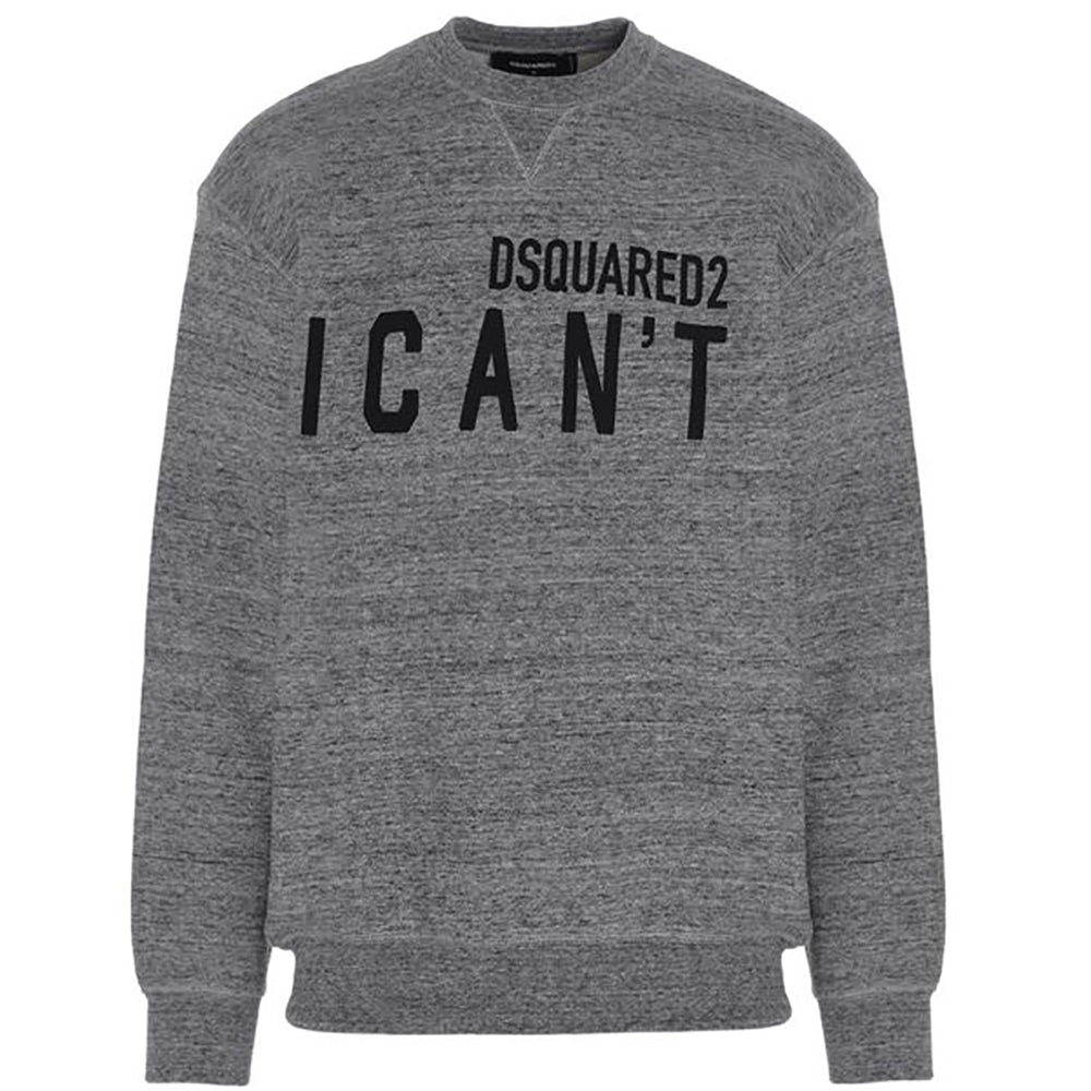 Dsquared2 Men&#39;s &quot;I CAN&#39;T&quot; Sweatshirt Grey