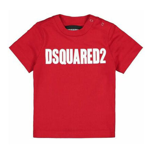 Dsquared2 Baby Boys Logo Print Cotton T-Shirt Red