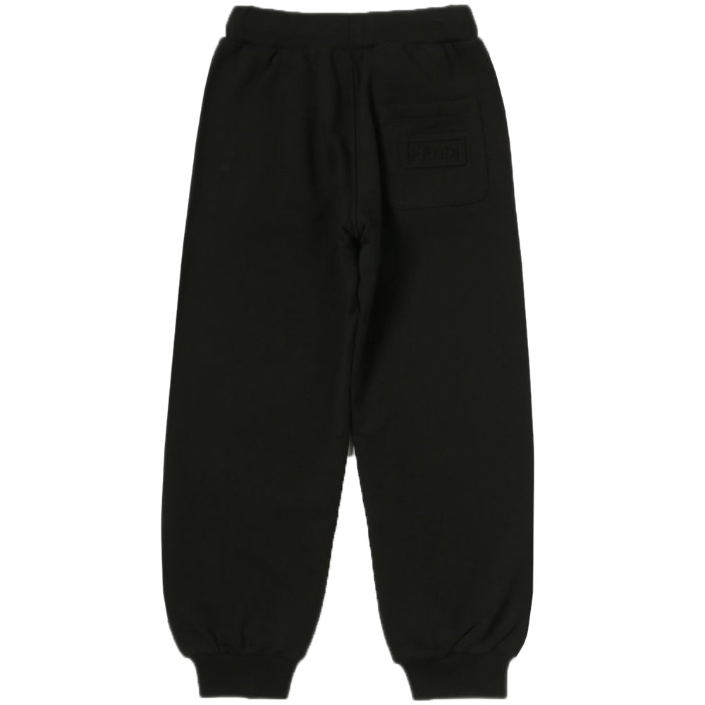 Fendi Boys Embossed Logo Joggers Black