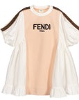 Fendi Girls Popelin Dress White