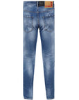Dsquared2 Men's Patchwork Distressed-Effect Skinny Jeans Blue