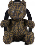 Fendi Kids Monogram Backpack Teddy Brown