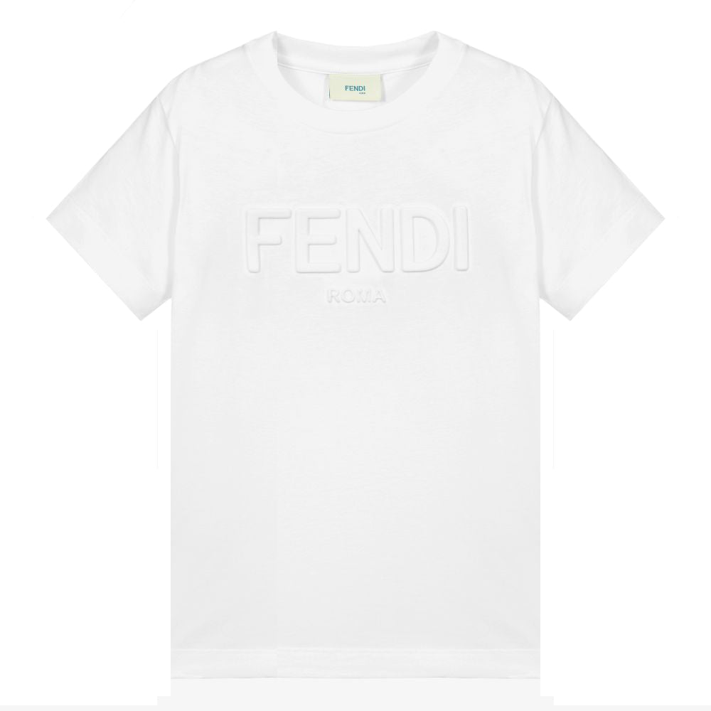 Fendi Kids Logo T-shirt White