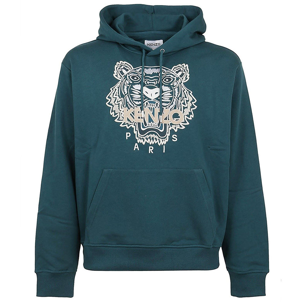Kenzo Men&#39;s Classic Tiger Hoodie Green