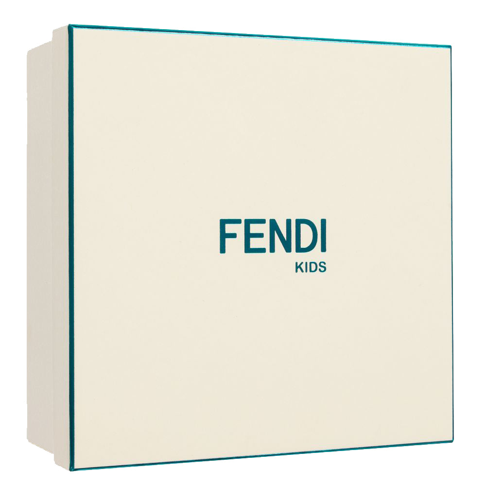 Fendi Girls Bow Hair Band FF Pattern Logo Brown