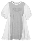 Fendi Girls Poplin Dress White