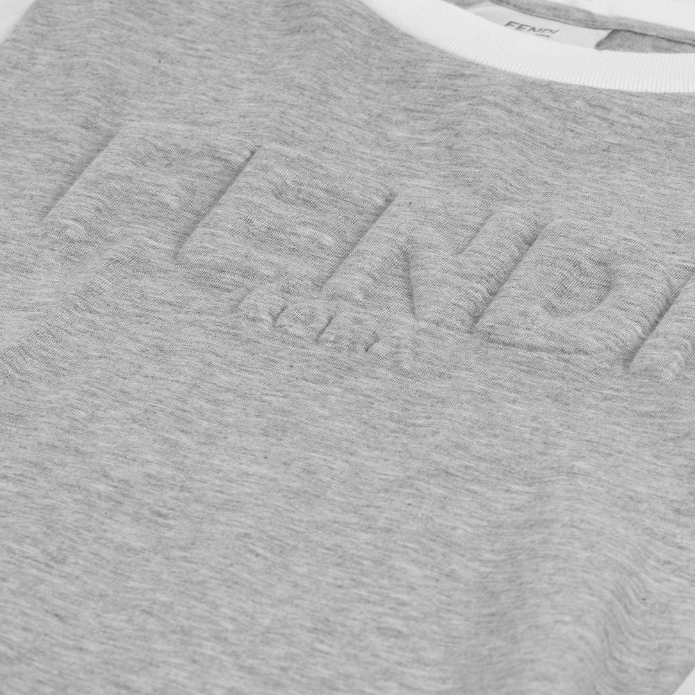 Fendi Girls Poplin Dress White