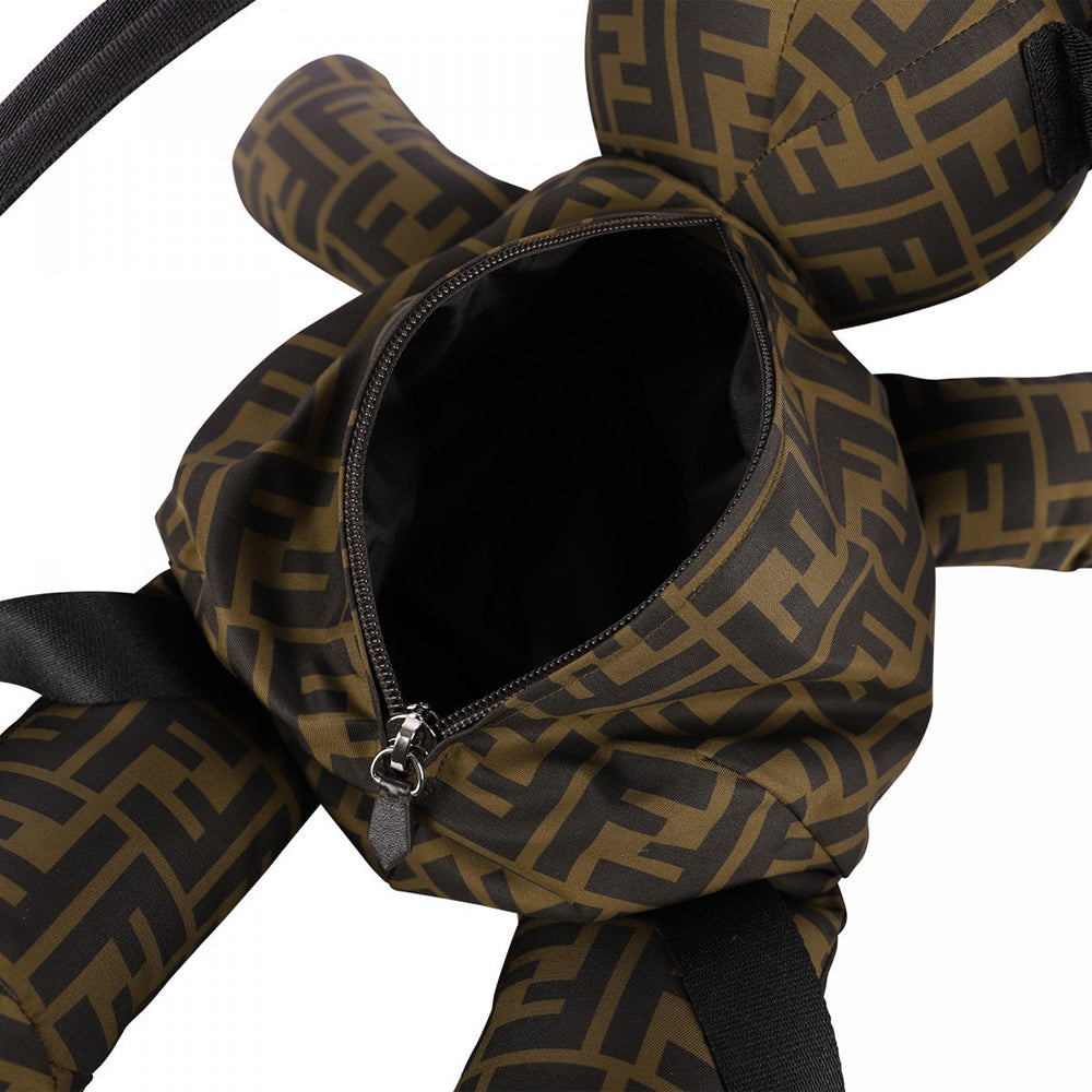 Fendi Kids Monogram Backpack Teddy Brown