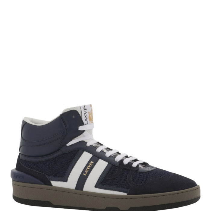 Lanvin - Mens Navy Mesh Clay Sneakers