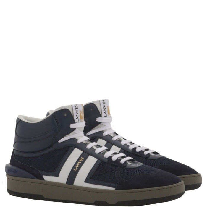 Lanvin - Mens Navy Mesh Clay Sneakers