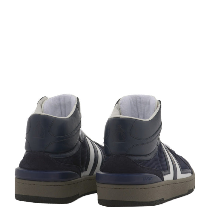 Lanvin - Mens Navy Mesh Clay Sneakers