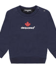 Dsquared2 Baby Boys Logo Print Cotton Sweatshirt Navy