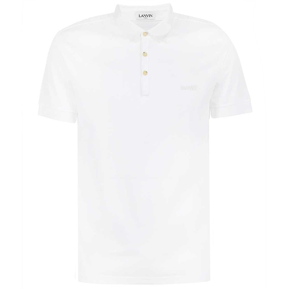 Lanvin Men&#39;s Polo T-shirt White