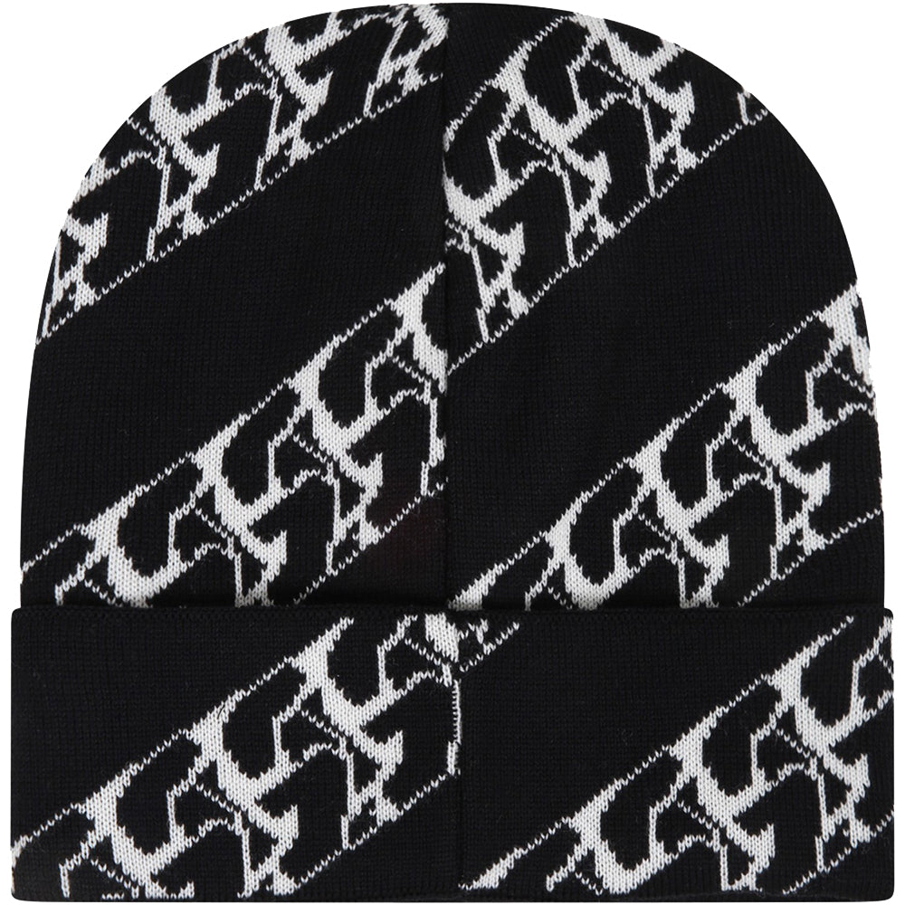 Givenchy Boys Chain Logo Wool Hat Black