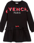 Givenchy Girls Logo Print Dress Black