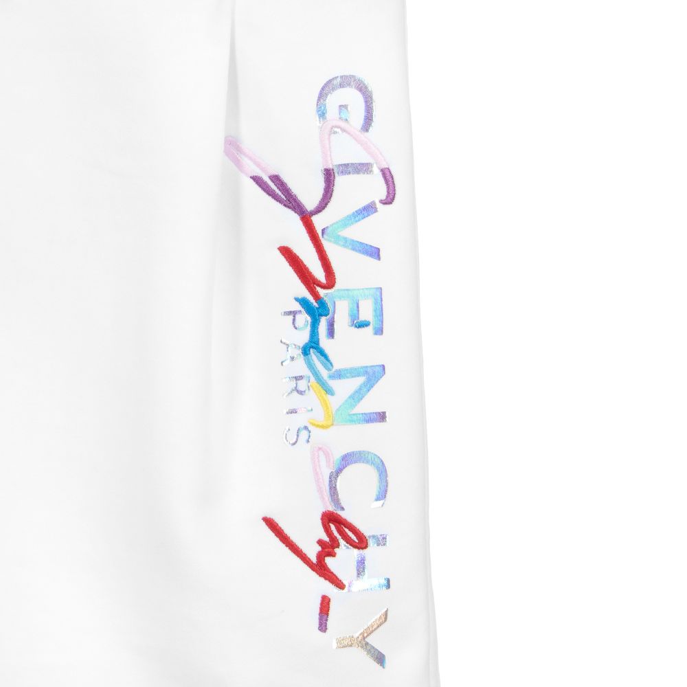 Givenchy Girls Logo Print Skirt White