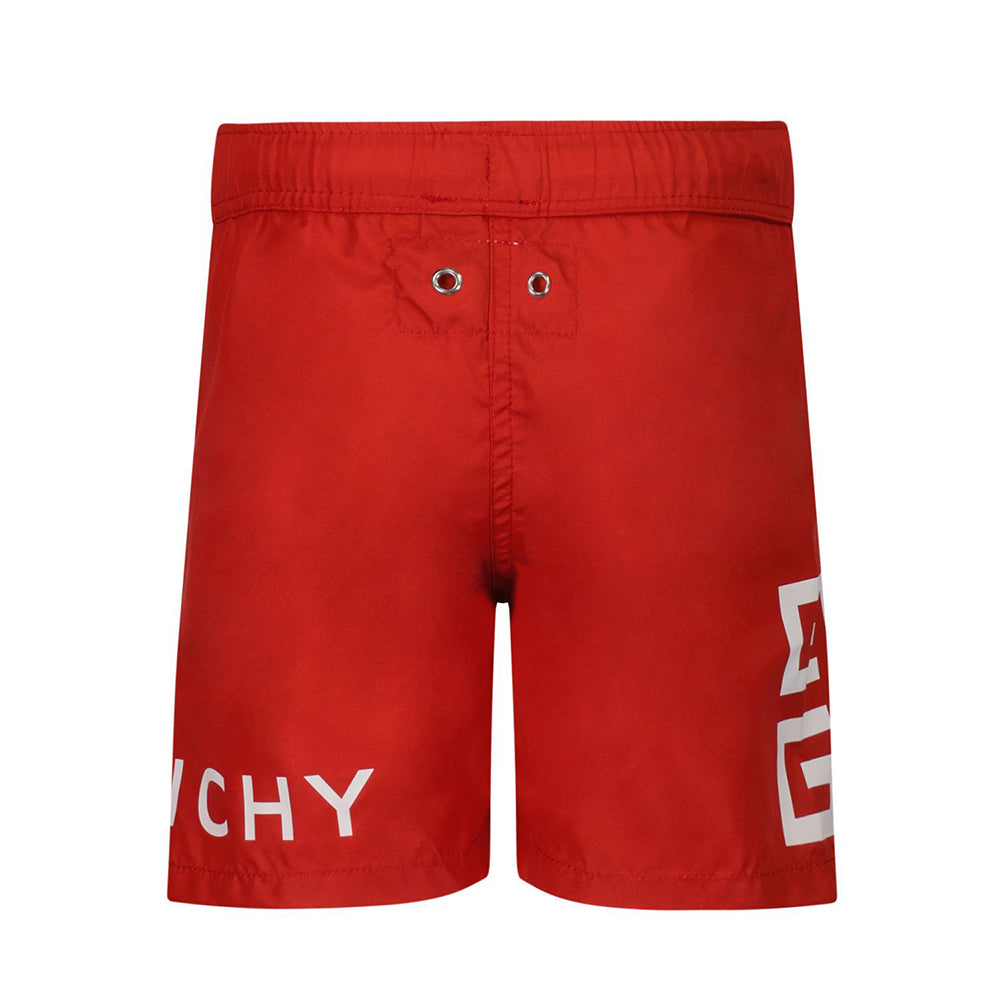 Givenchy Baby Boys Logo Swim Shorts Red