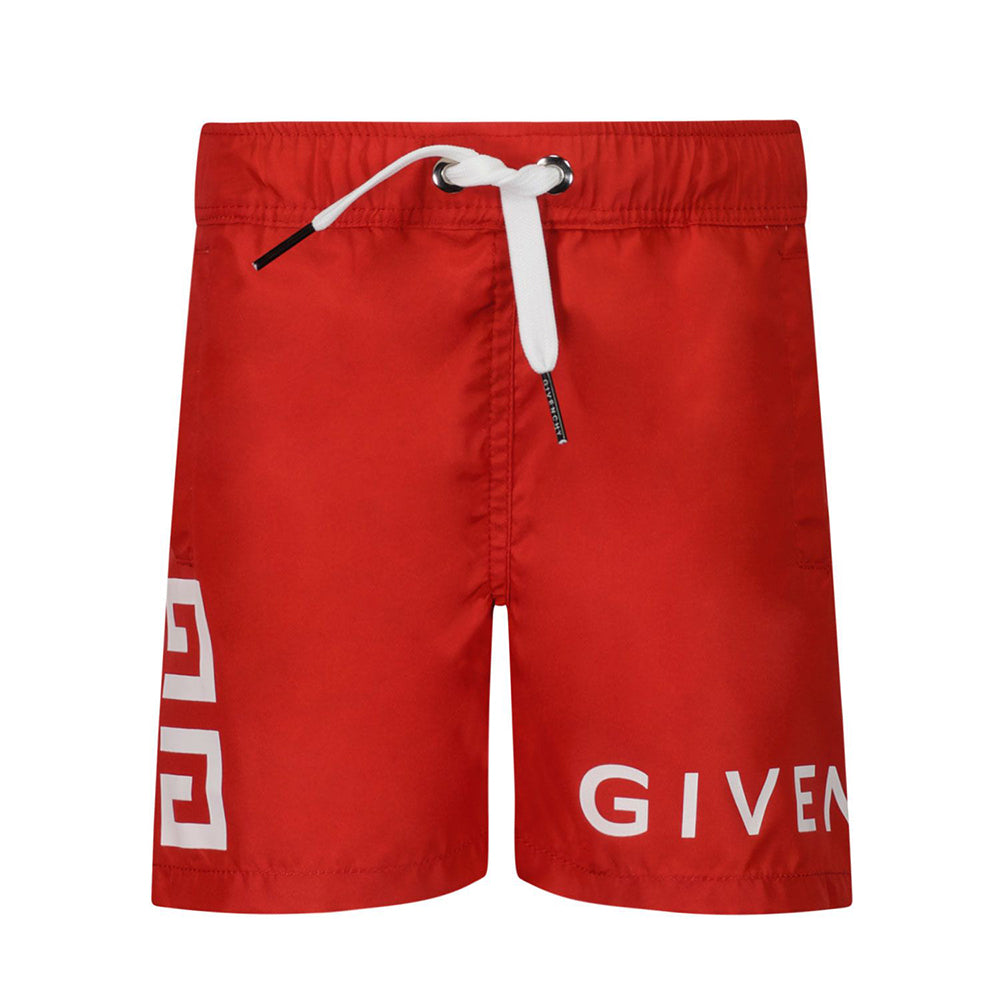 Givenchy Baby Boys Logo Swim Shorts Red