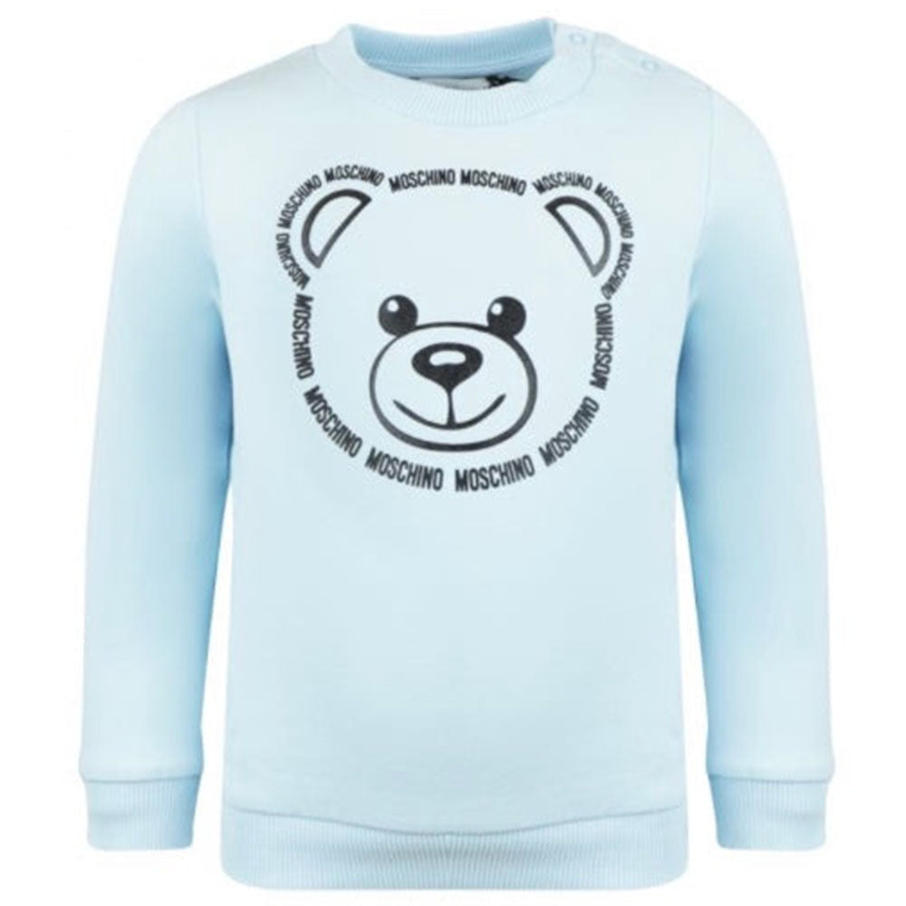 Moschino Baby Boys Bear Logo Sweater Blue