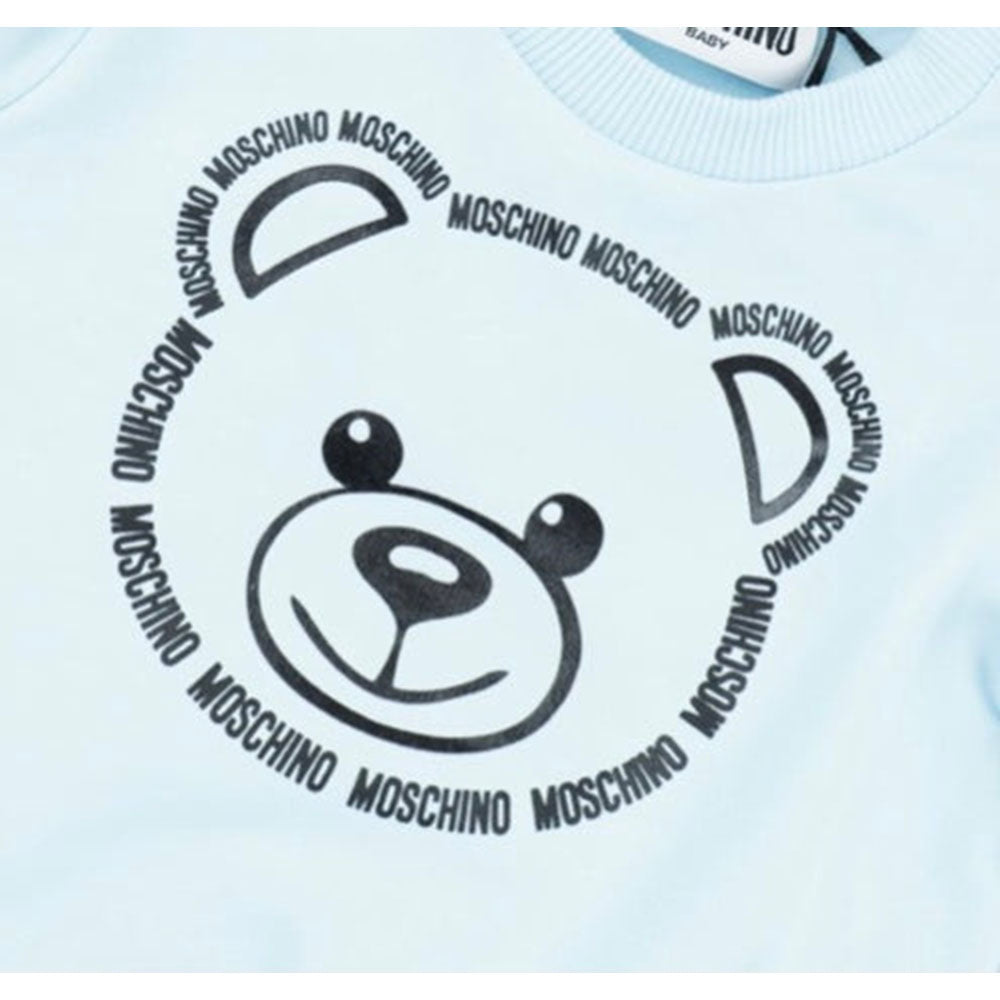 Moschino Baby Boys Bear Logo Sweater Blue