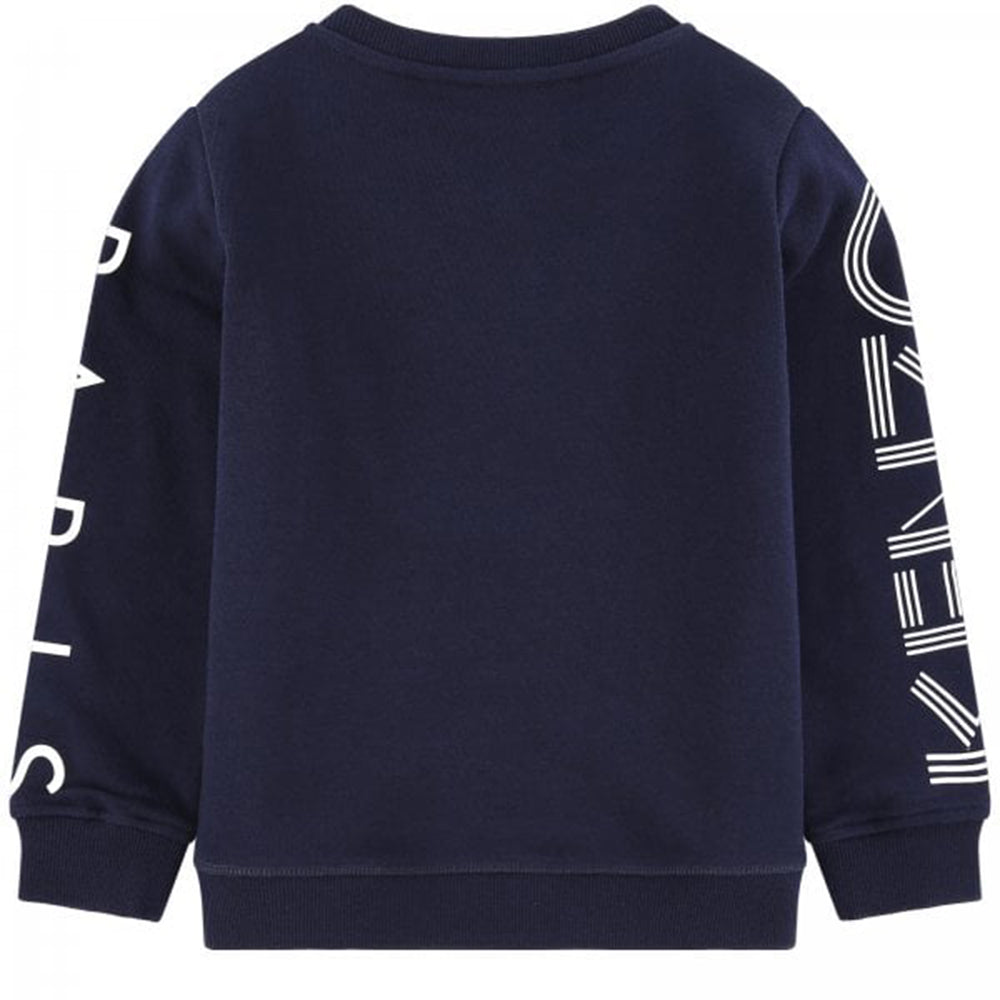 Kenzo Boys JB 3 Logo Sweater Navy