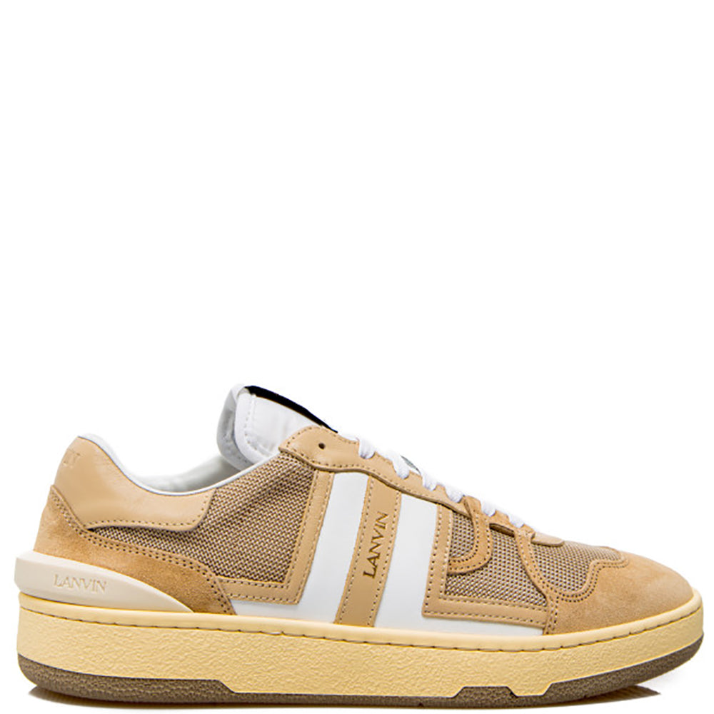 Lanvin Men&#39;s Clay Low Top Sneakers Beige