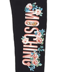 Moschino Girls Floral Print Logo Leggings Black