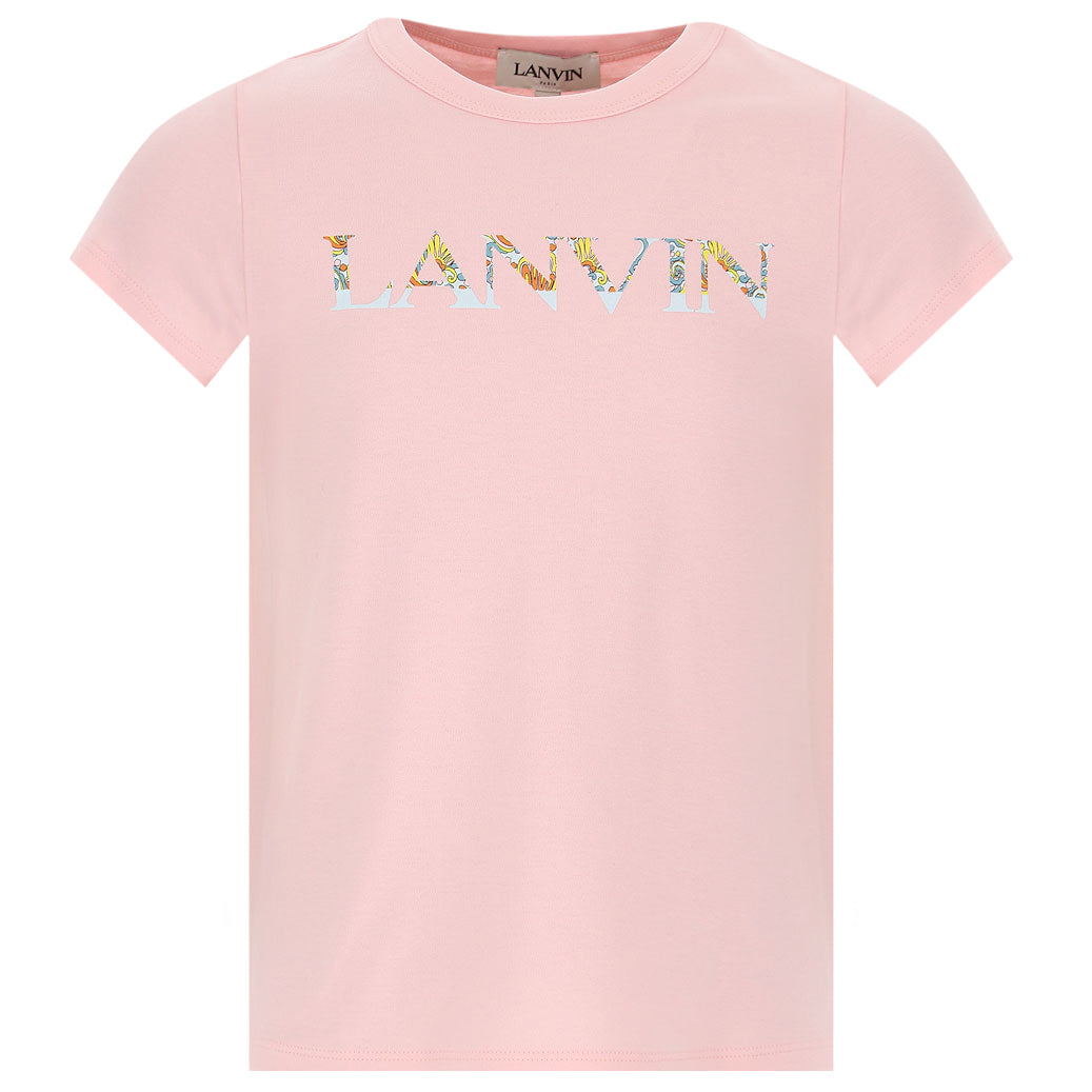 Lanvin Girls Logo T-Shirt Pink