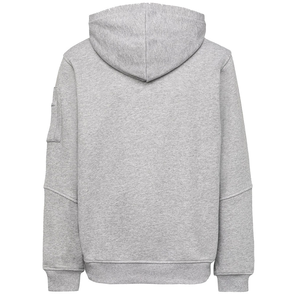Moschino Boys 3 Dimensional Milano Logo Hoodie Grey