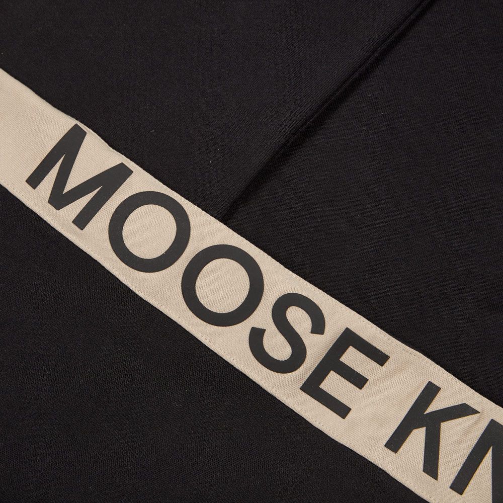 Moose Knuckles Mens Wabasso Brand-Print Organic Cotton Joggers Black