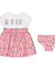 Moschino Baby Girls Teddy Dress Set Pink