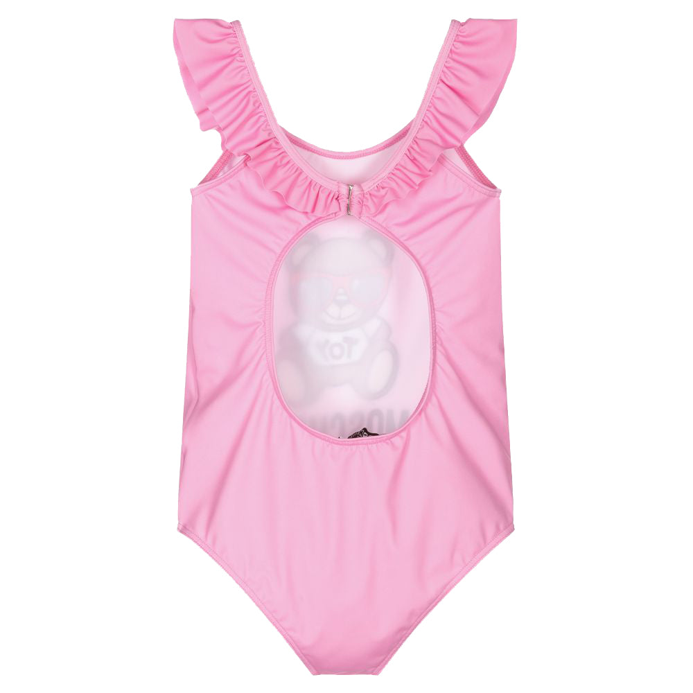 Moschino Girls Toy Bear Swimsuit Pink