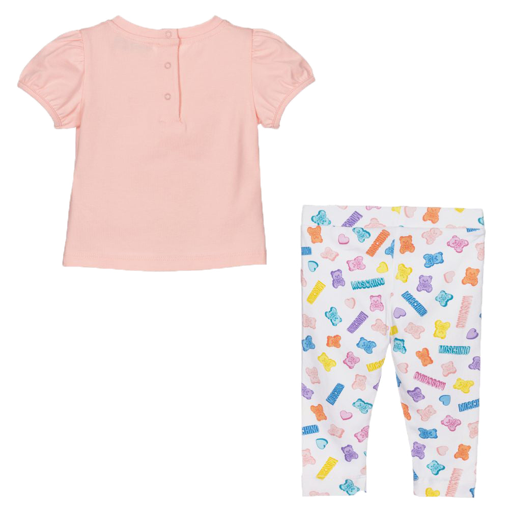 Moschino Baby Girls T-Shirt &amp; Leggings Set Pink