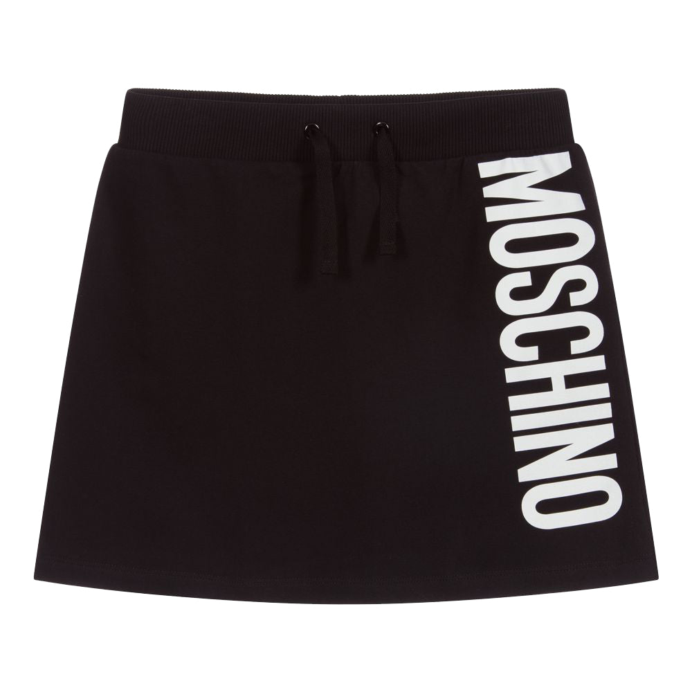 Moschino Girls Logo Skirt Black