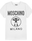 Moschino Girls Milano Diamante T-Shirt White