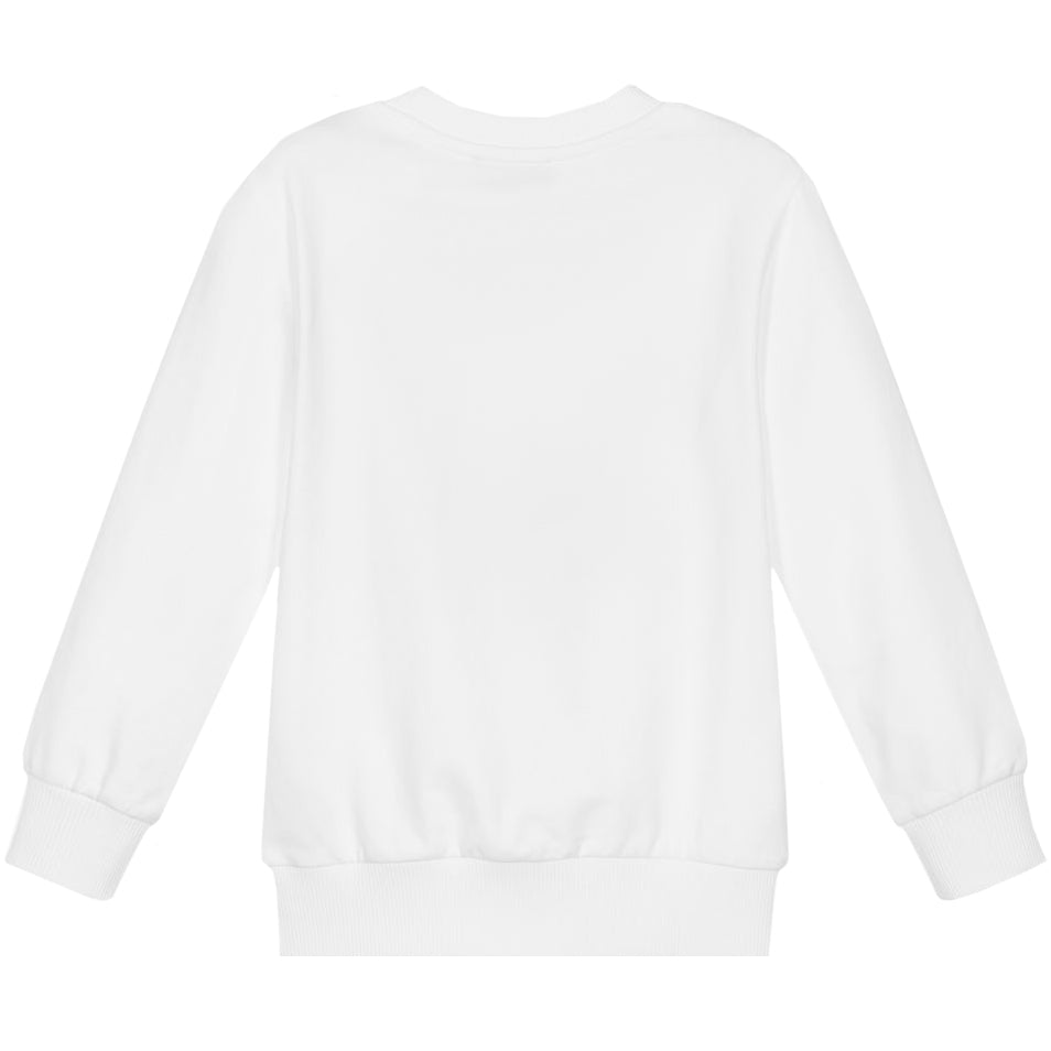 Moschino Girls Embroidered Sweatshirt White