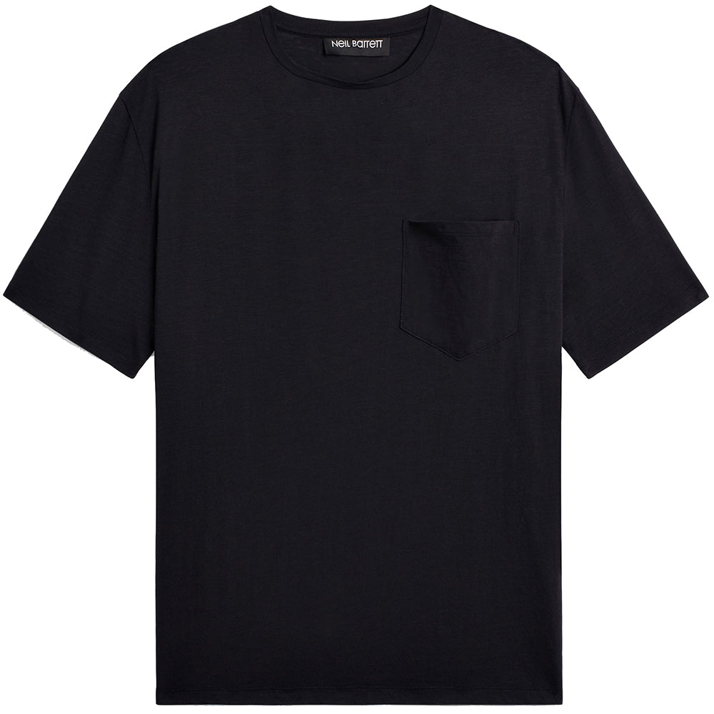 Neil Barrett Men&#39;s T-Shirt Chest Pocket Black