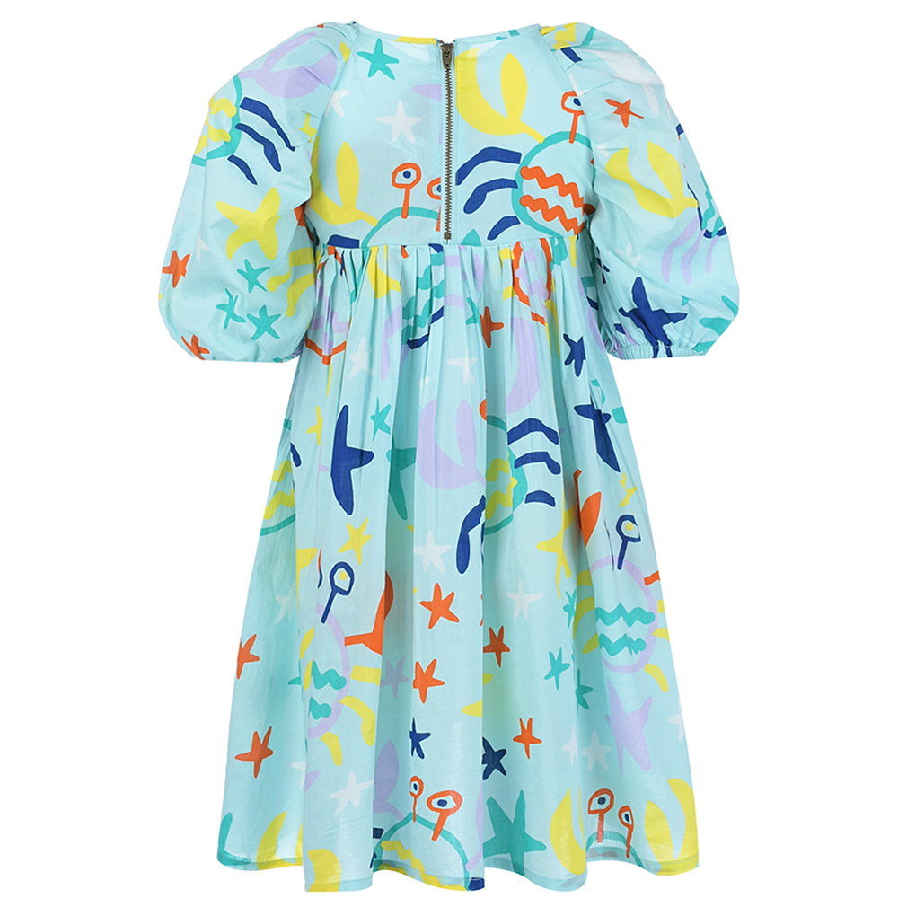 Stella McCartney Girls Printed Dress Blue