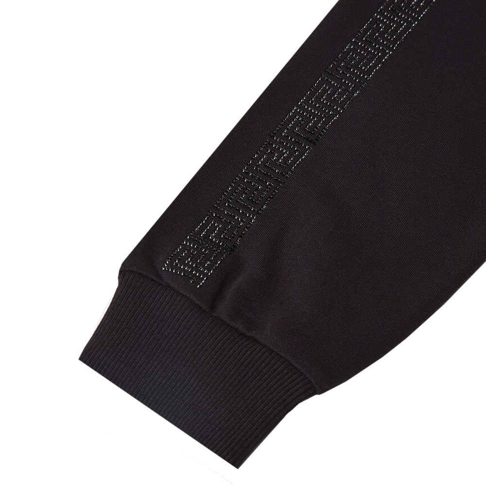 Versace - Girls  Black Embroidery Greca Joggers