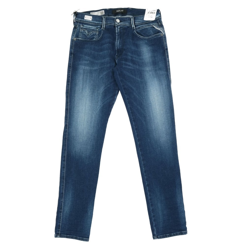 Replay Men&#39;s Hyperflex White Shades Jeans Blue