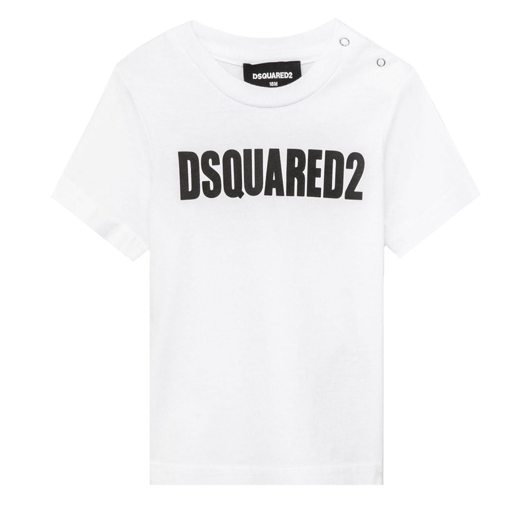 Dsquared2 Baby Boys Logo Print Cotton T-Shirt White
