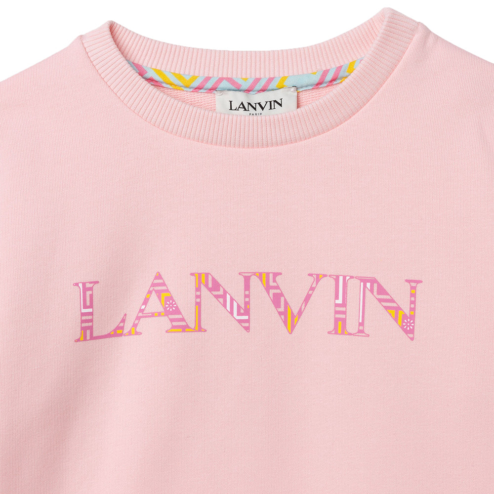 Lanvin Girls Logo Sweatshirt Pink