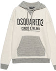 Dsquared2 Men's Printed Oversize Fleece Hoodie Grey
